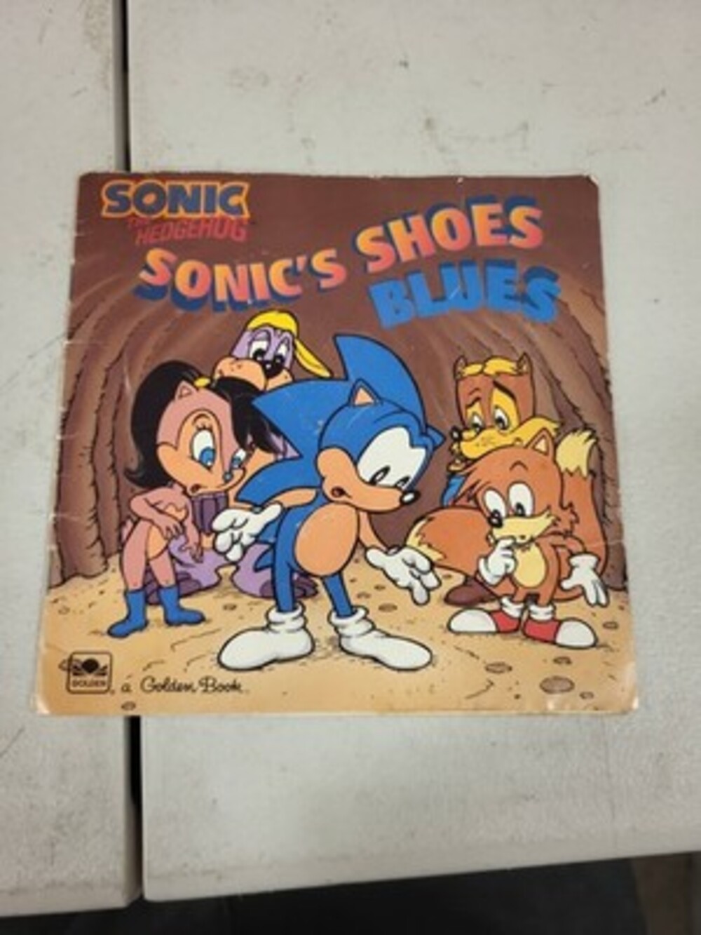 Sonic Hedgehog Sonics Shoes Blues Golden Book Vintage Sega Collectible 1993